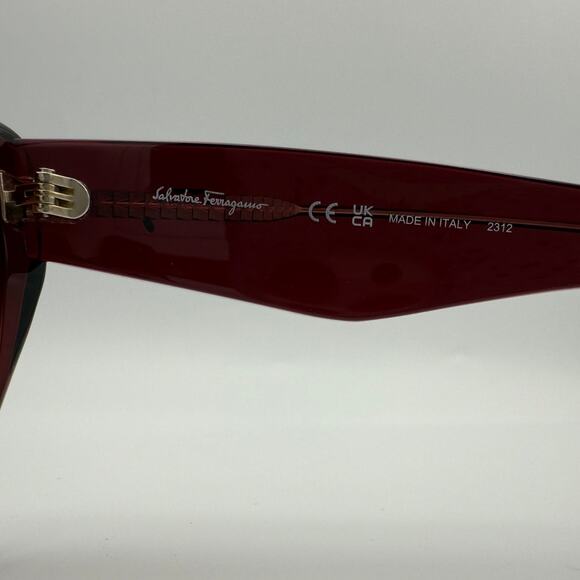 Salvatore Ferragamo Cat Eye Wine Frame SF930S Sunglasses $275 MSRP - Picture 5 of 7